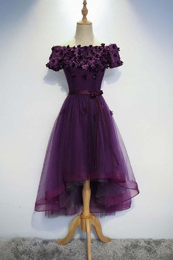 dark purple homecoming dress